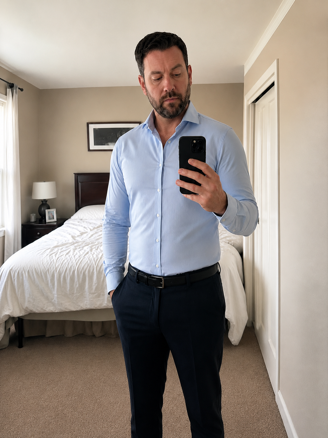 Dress shirt worn without DEFYNMEN
